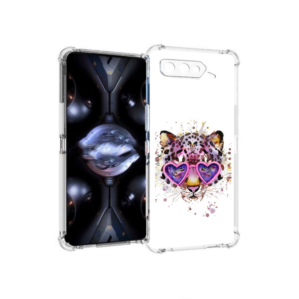 

Чехол MyPads Tocco для Asus ROG Phone 5 Pro модный леопард, Прозрачный, Tocco