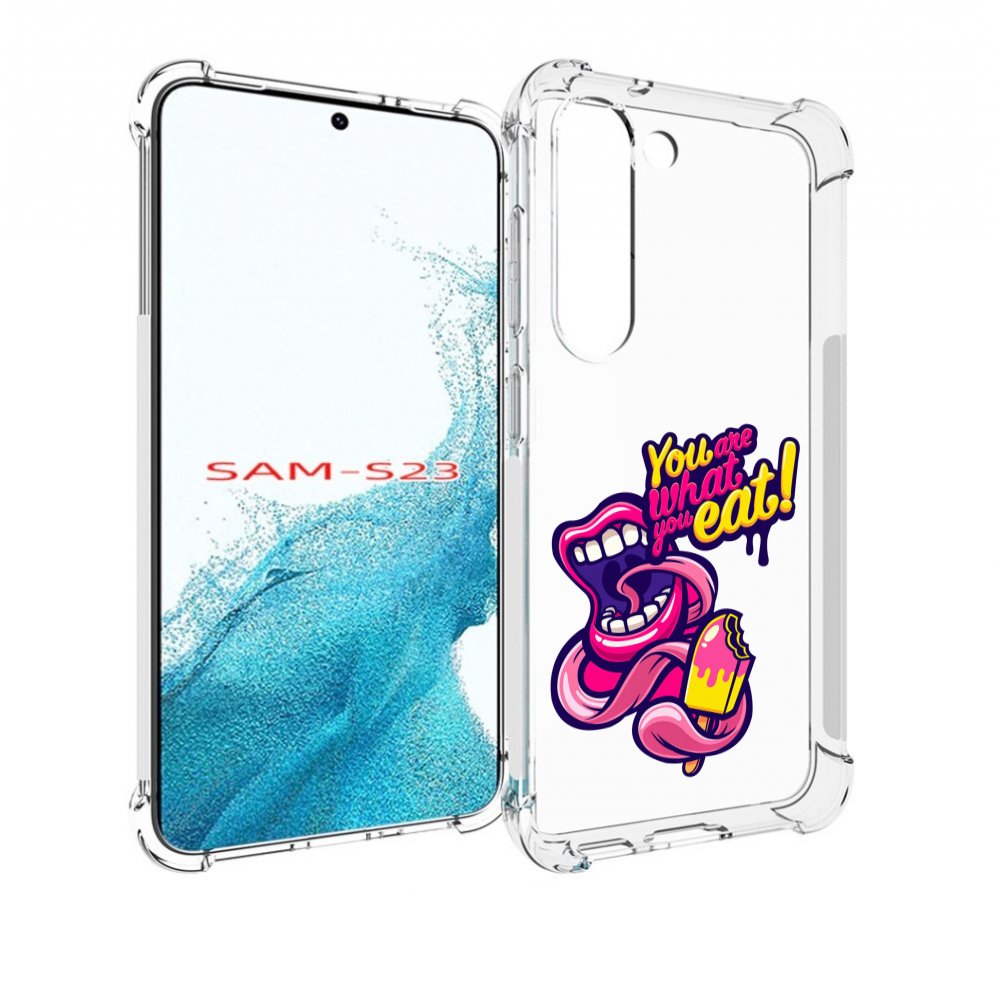 

Чехол MyPads ты-то-что-ты-ешь для Samsung Galaxy S23, Прозрачный, Tocco