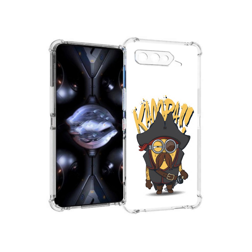 

Чехол MyPads Tocco для Asus ROG Phone 5 Pro миньон пират, Прозрачный, Tocco