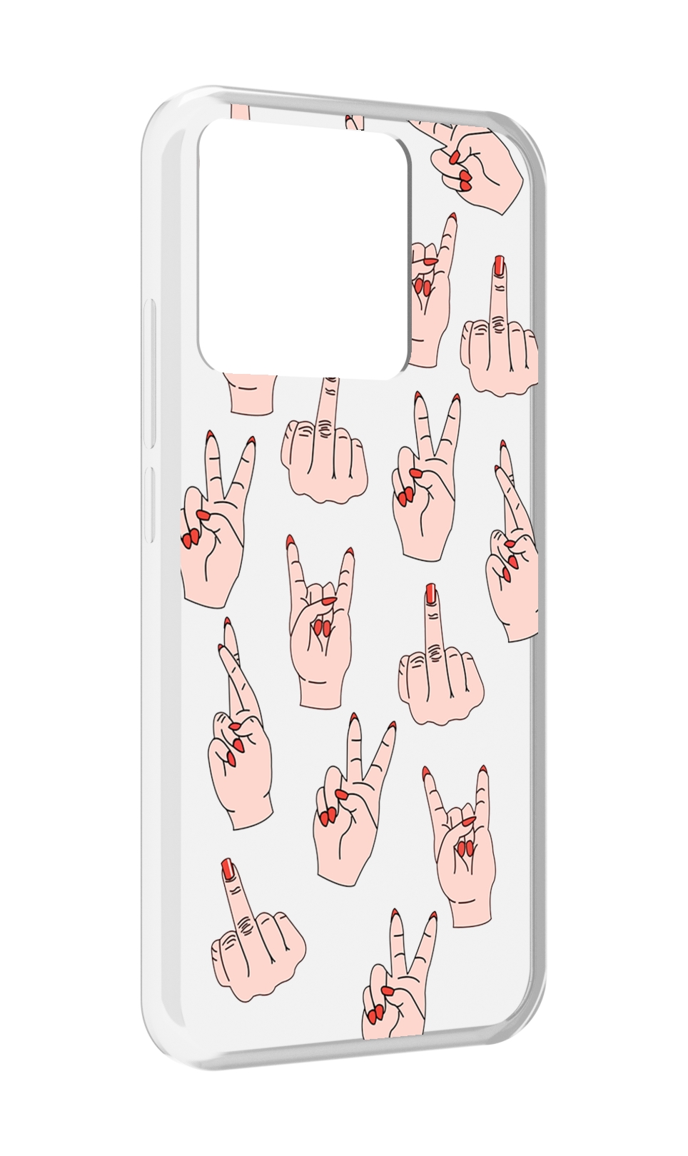 

Чехол MyPads Tocco для Xiaomi Redmi 10A разные-ручки, Прозрачный, Tocco