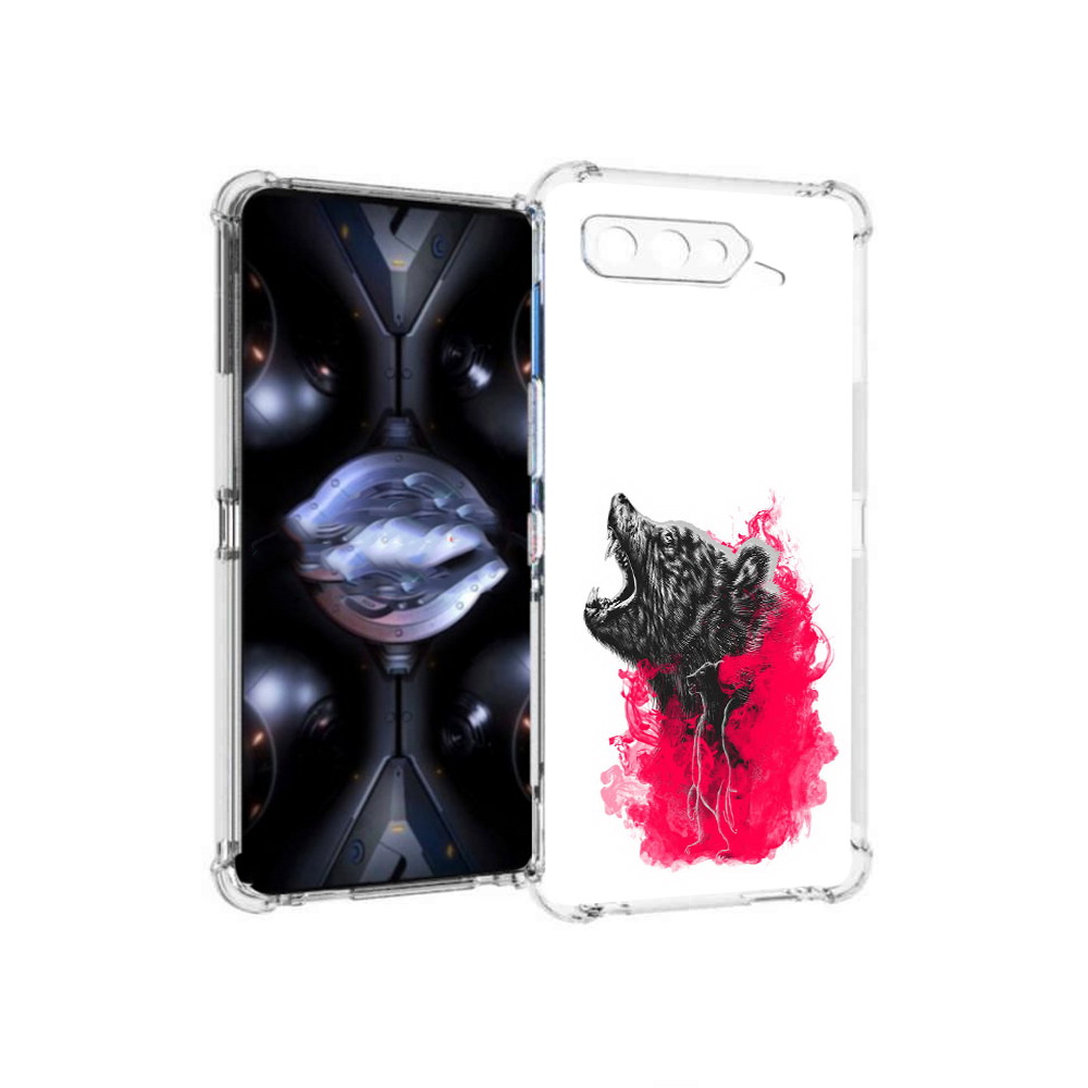 

Чехол MyPads Tocco для Asus ROG Phone 5 Pro медведь в дымке, Прозрачный, Tocco