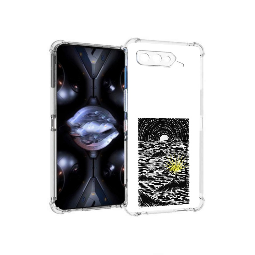 

Чехол MyPads Tocco для Asus ROG Phone 5 Pro маяк в черно белом море, Прозрачный, Tocco