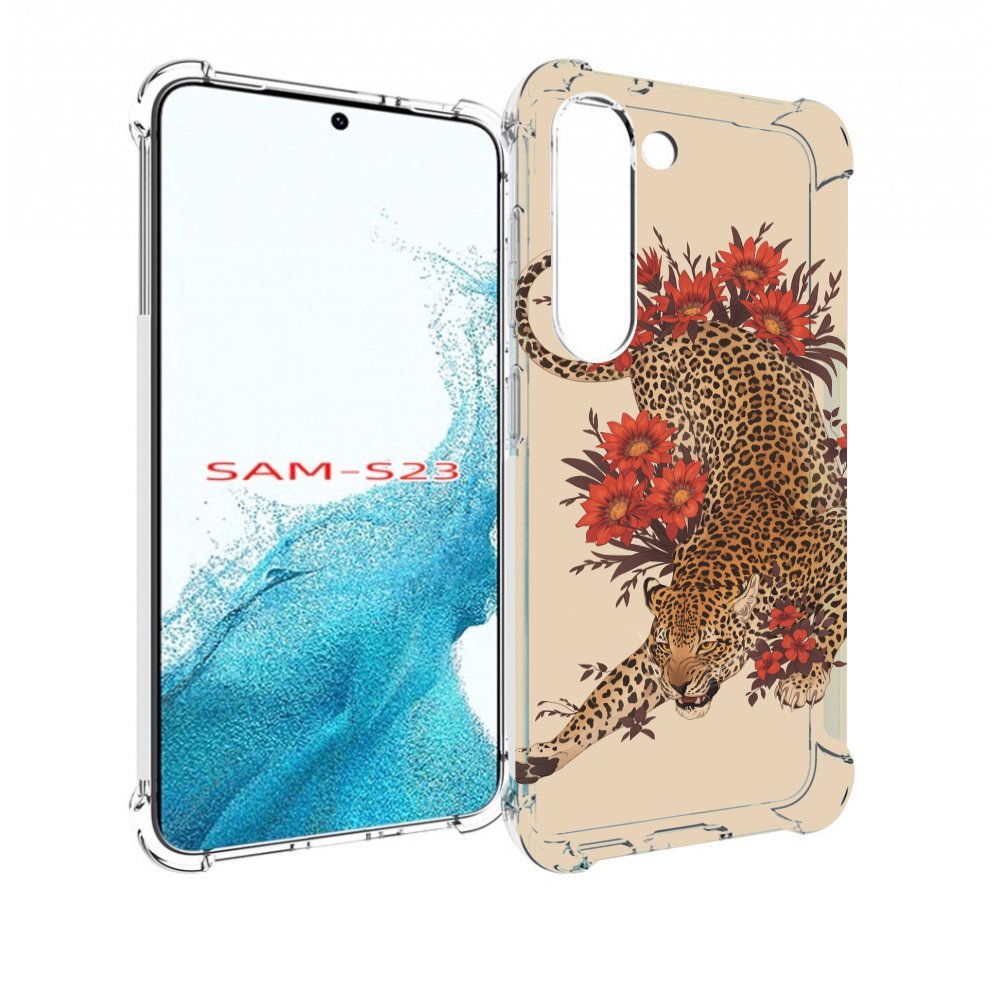 

Чехол MyPads тигр-из-цветов для Samsung Galaxy S23, Прозрачный, Tocco