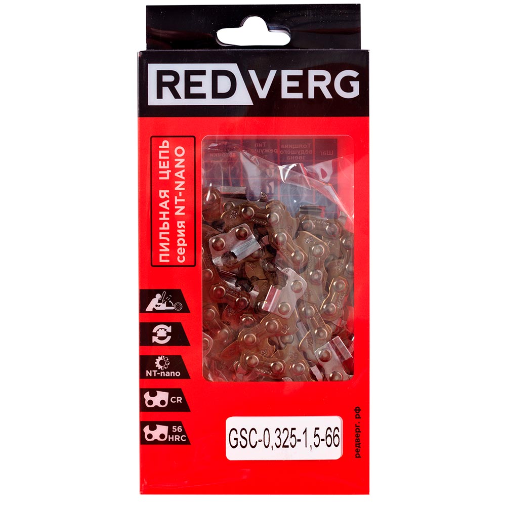 

Цепь для цепной пилы Redverg Gsc-0,325-1,5-66 40см