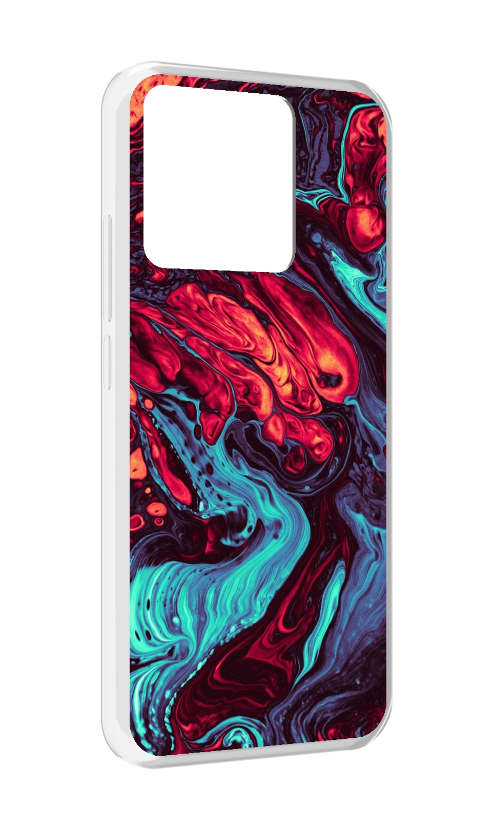 

Чехол MyPads Tocco для Xiaomi Redmi 10A разбавленная краска, Прозрачный, Tocco