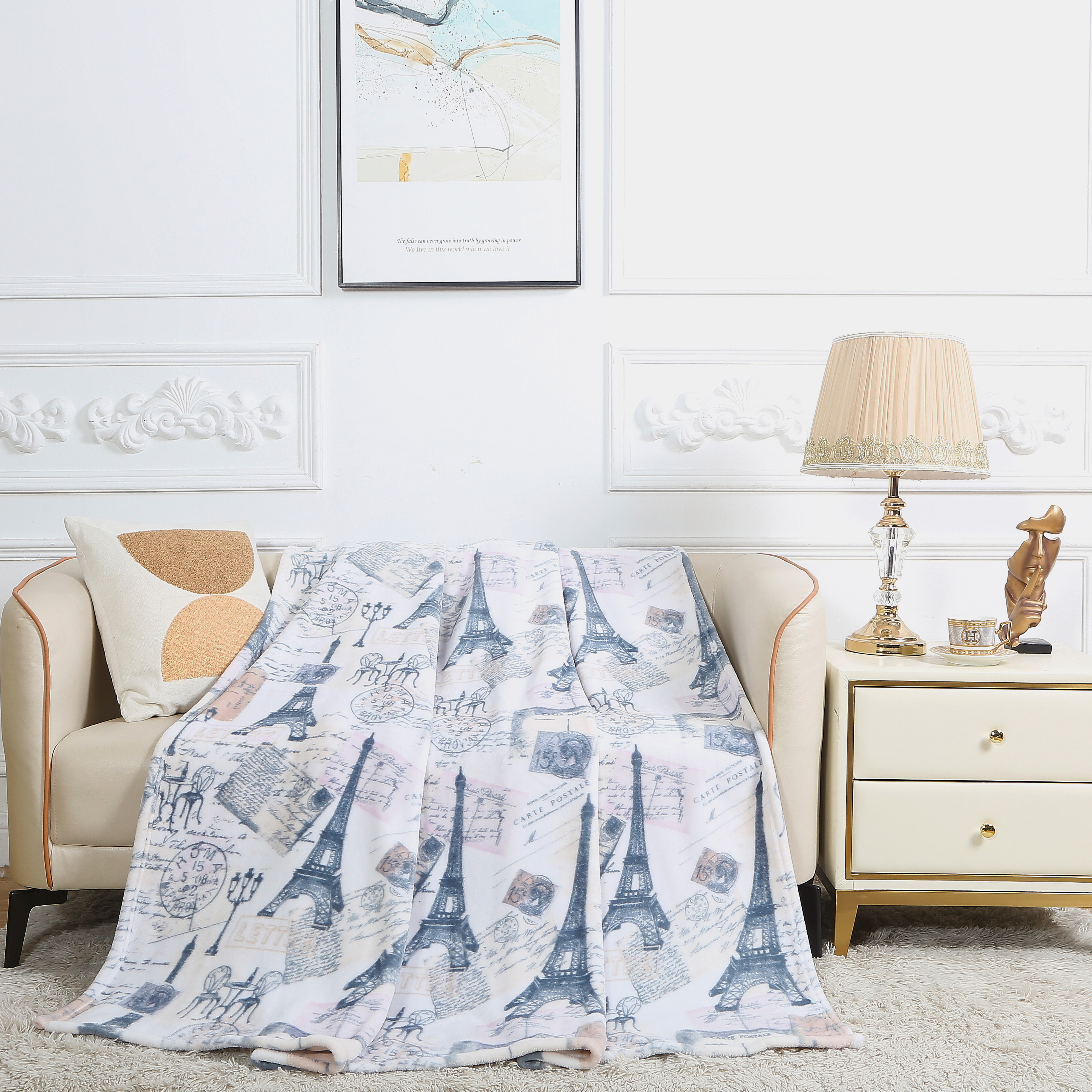 

Плед Cleo Home California Collection полуторный 150х200 покрывало на кровать с рисунком, California Collection ZIP