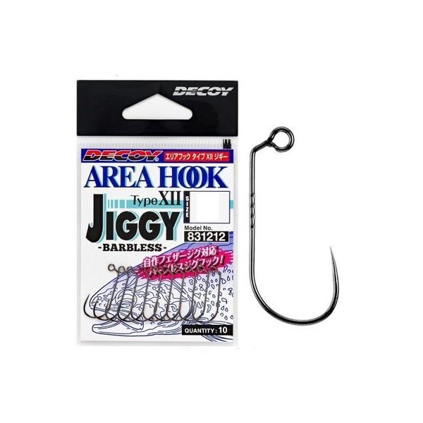 

Крючок Decoy AH-12 Area Hook Jiggy #04 (10шт), Серебристый, AH-12 Area Hook Jiggy