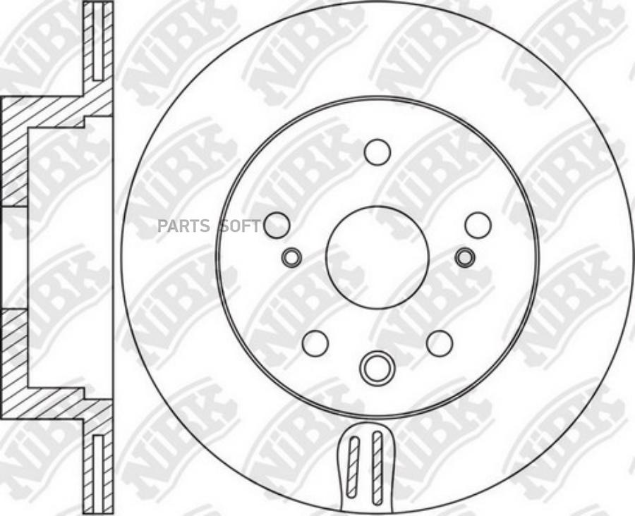 

NIBK 'RN1665 Диск тормозной задний LEXUS GS 250 350 Vent D=310mm NIBK RN1665 1шт