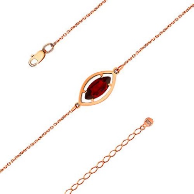 

Браслет из красного золота с 1 гранатом 18,5 см Master Brilliant 08-1-143-0300-010, 08-1-143-0300-010