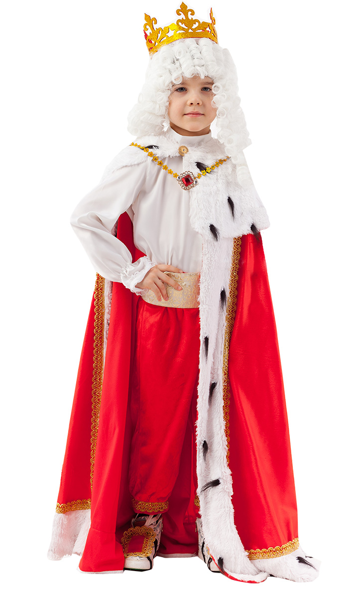 Карнавальный костюм Batik 2090 к-20 Король, белый, красный, 134