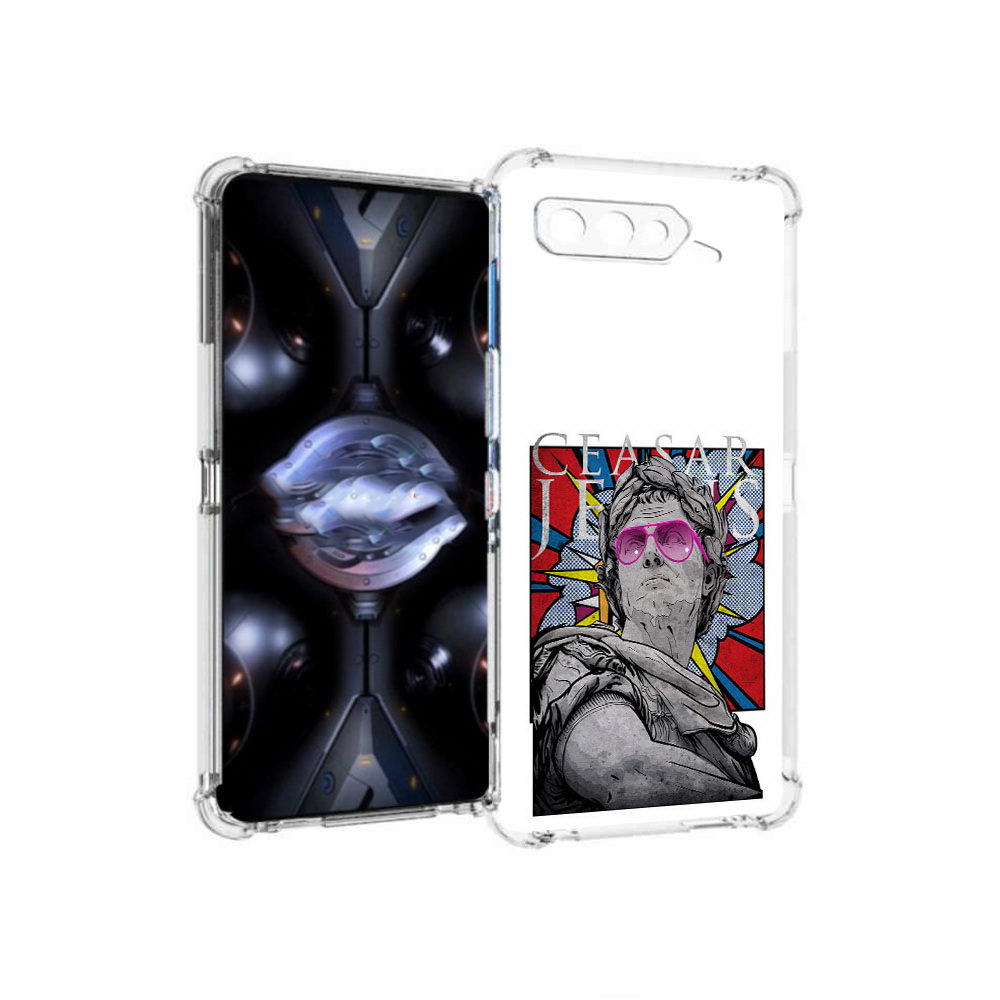 

Чехол MyPads Tocco для Asus ROG Phone 5 Pro крутая статуя свободы, Прозрачный, Tocco