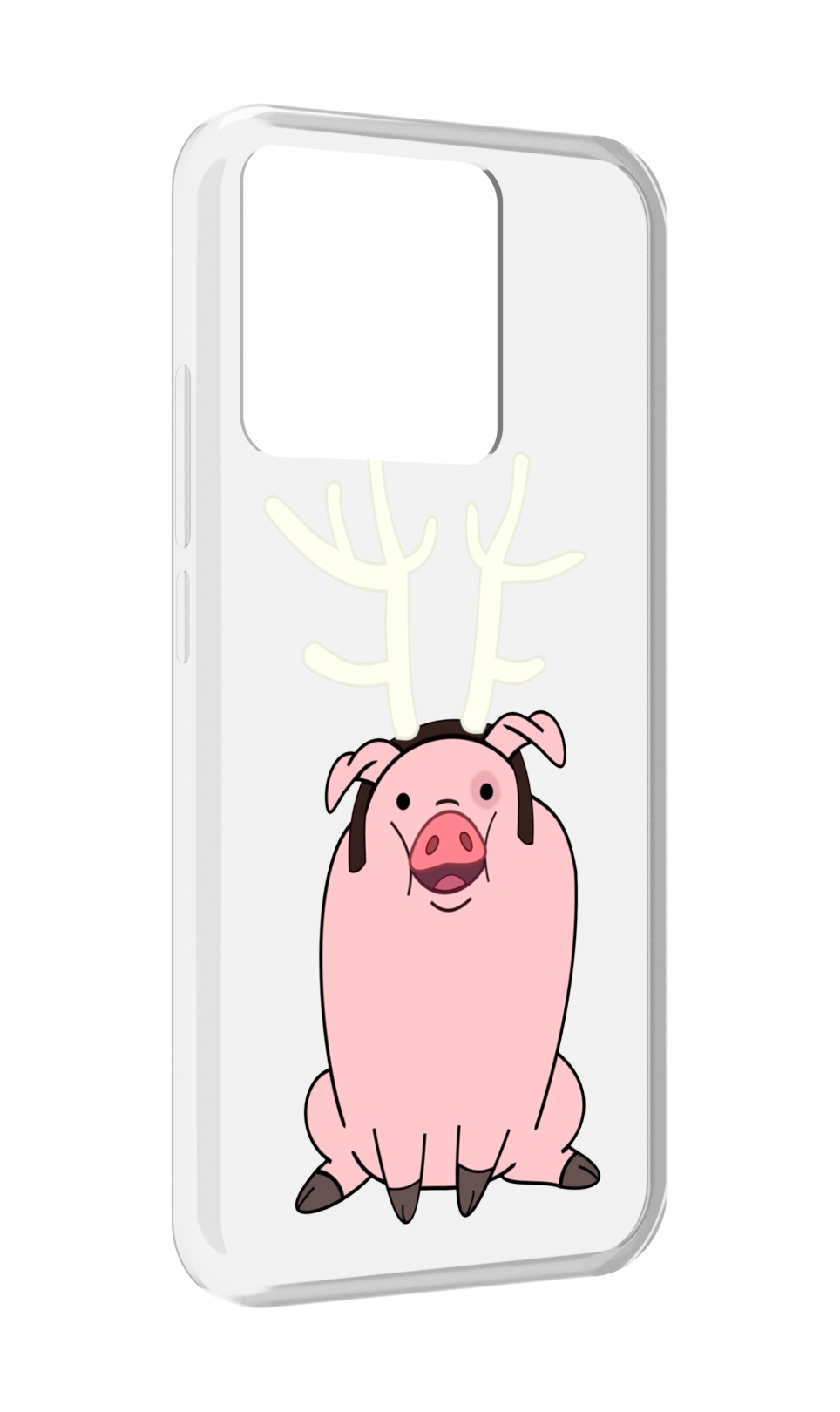 

Чехол MyPads Tocco для Xiaomi Redmi 10A поросенок-с-рогами, Прозрачный, Tocco
