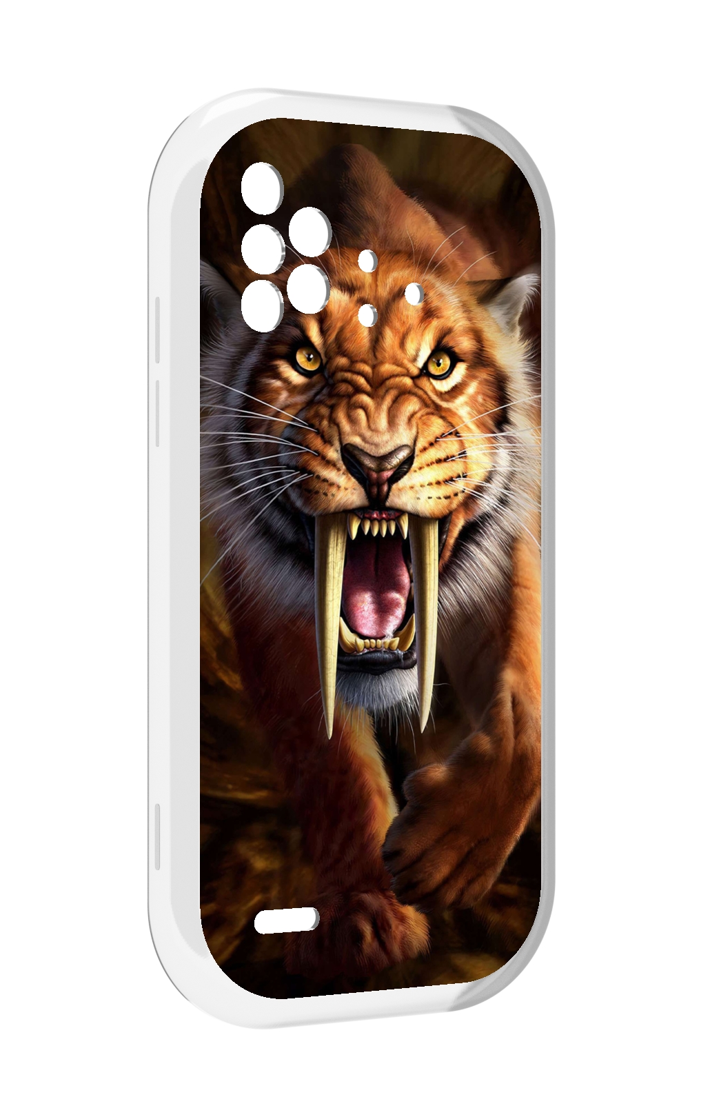 

Чехол MyPads саблезубый злой тигр для UMIDIGI Bison X10 / X10 Pro, Прозрачный, Tocco