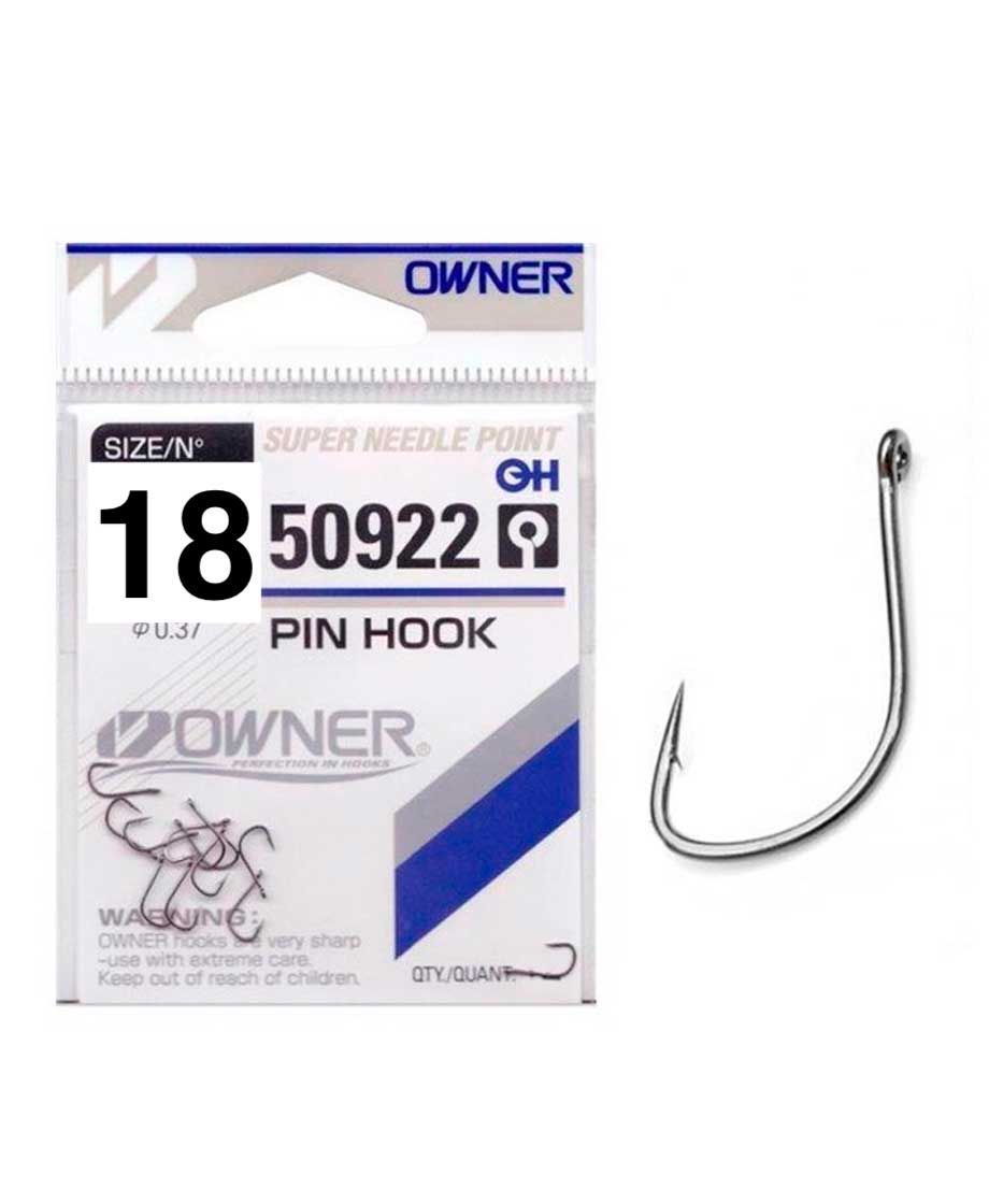 

Крючки одинарные OWNER 50922-18, Черный, Pin Hook 50922