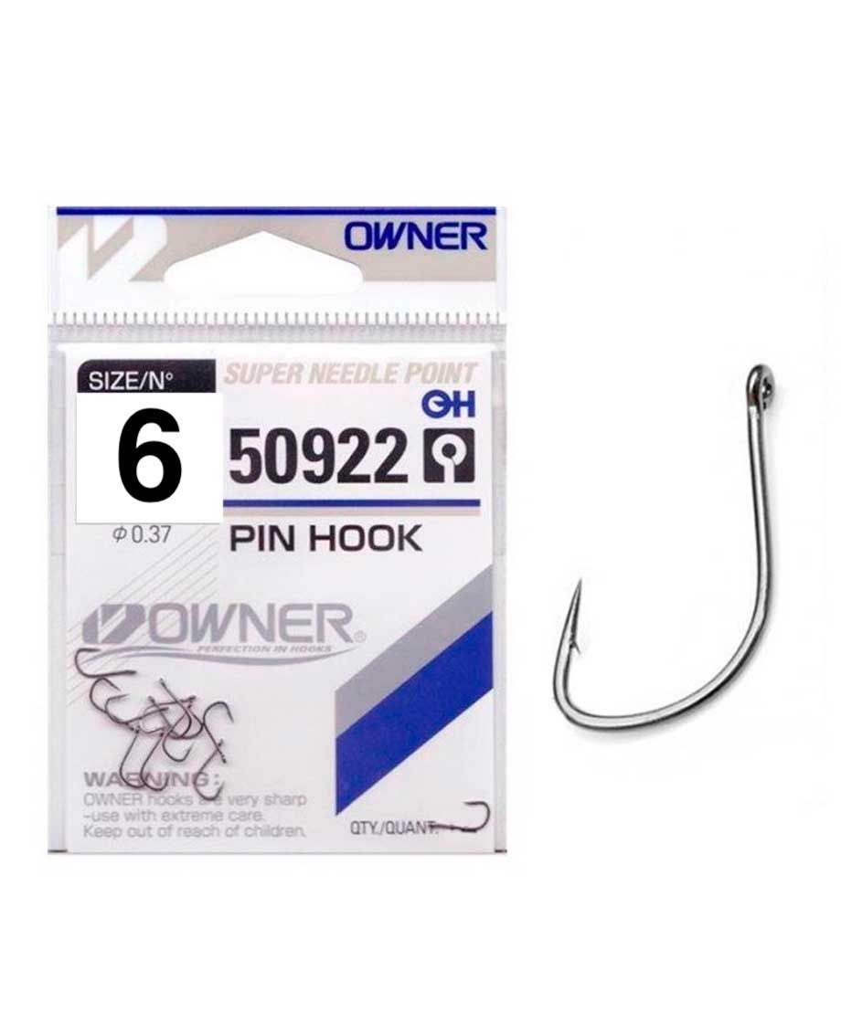 

Крючки одинарные OWNER 50922-06, Черный, Pin Hook 50922
