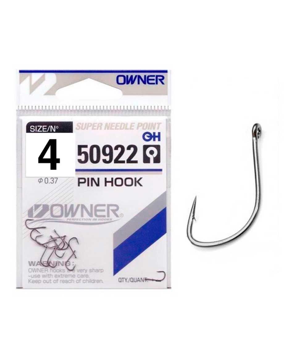 

Крючки одинарные OWNER 50922-04, Черный, Pin Hook 50922