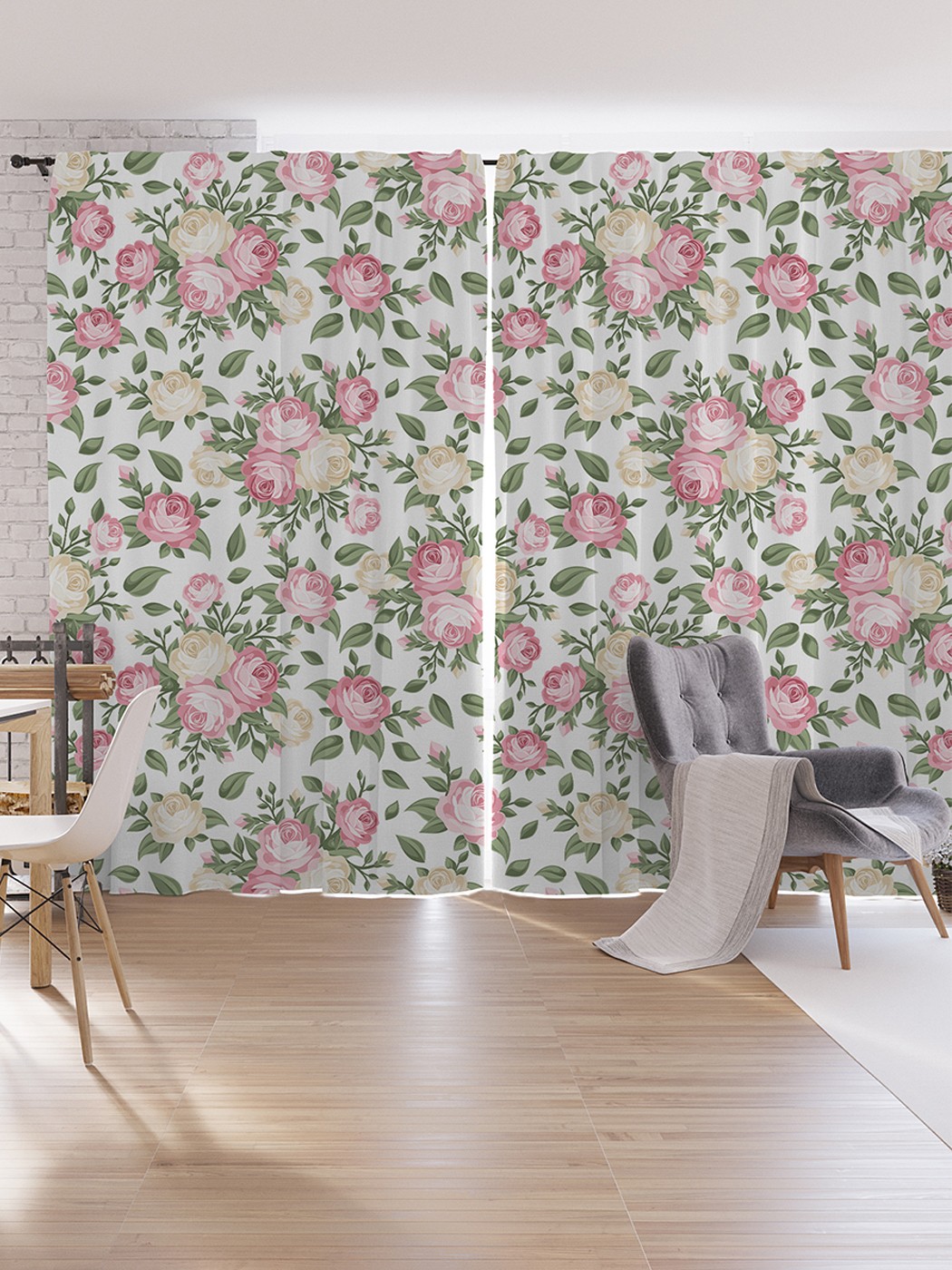 

Шторы под лён JoyArty "Радостные цветы", серия Oxford DeLux, 340х265 см, Радостные цветы