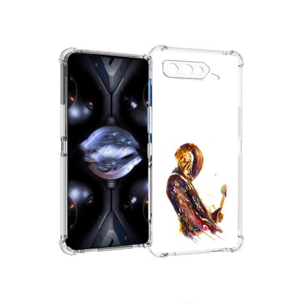 

Чехол MyPads Tocco для Asus ROG Phone 5 Pro космо-музыкант, Прозрачный, Tocco