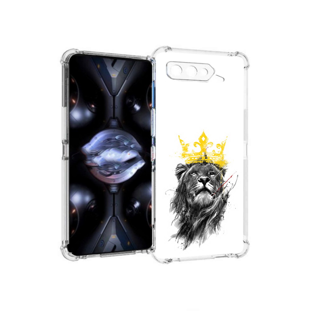 

Чехол MyPads Tocco для Asus ROG Phone 5 Pro король-лев, Прозрачный, Tocco