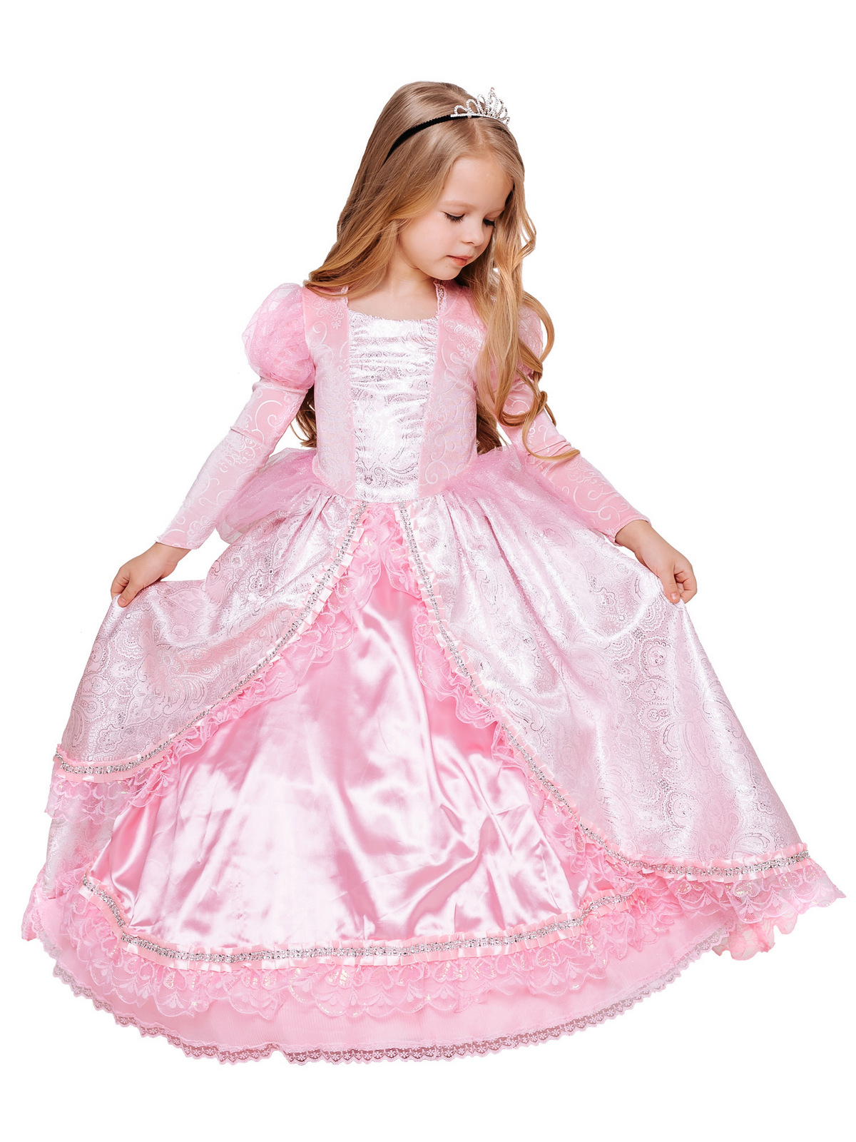 Карнавальный костюм Batik 2073 к-19 Принцесса Золушка, розовый, 128