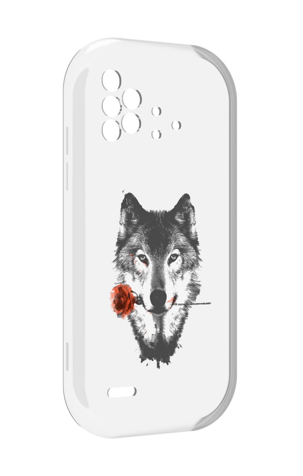 

Чехол MyPads волк с розой для UMIDIGI Bison X10 / X10 Pro, Прозрачный, Tocco