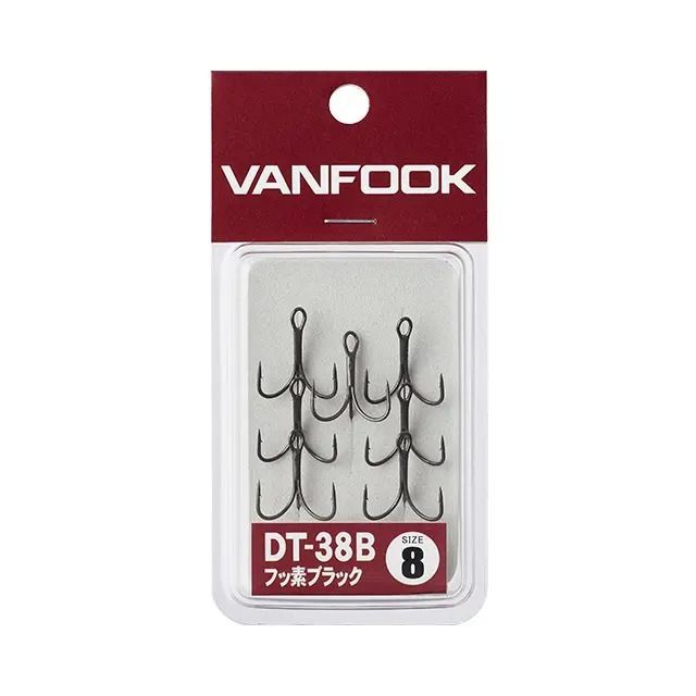 Крючки Vanfook тройные DT-38B Zero Black #12 (7шт)