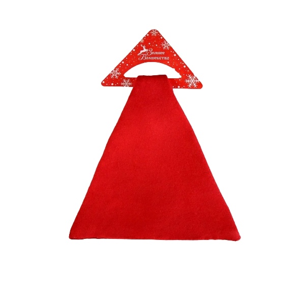 

Колпак новогодний Зимнее волшебство Снежинка с наклейкой красный 703853