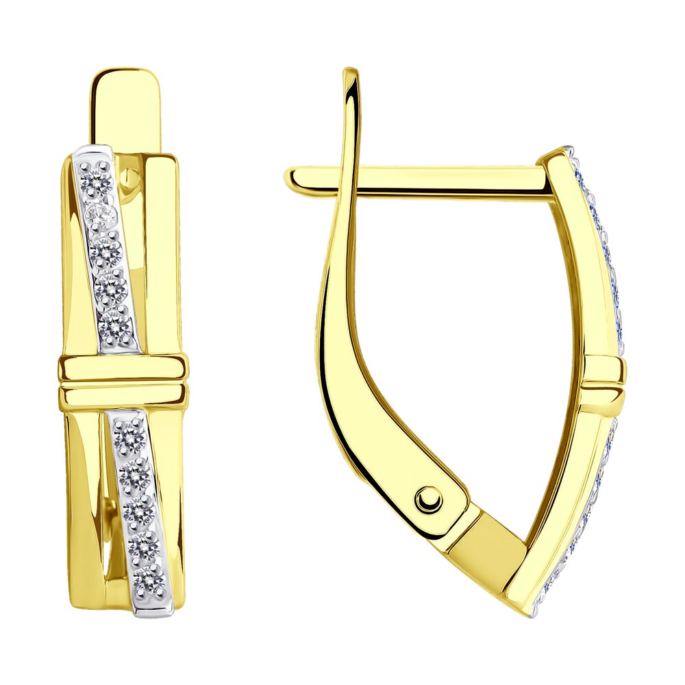 

Серьги из желтого золота SOKOLOV 029245-2, фианит, 029245-2