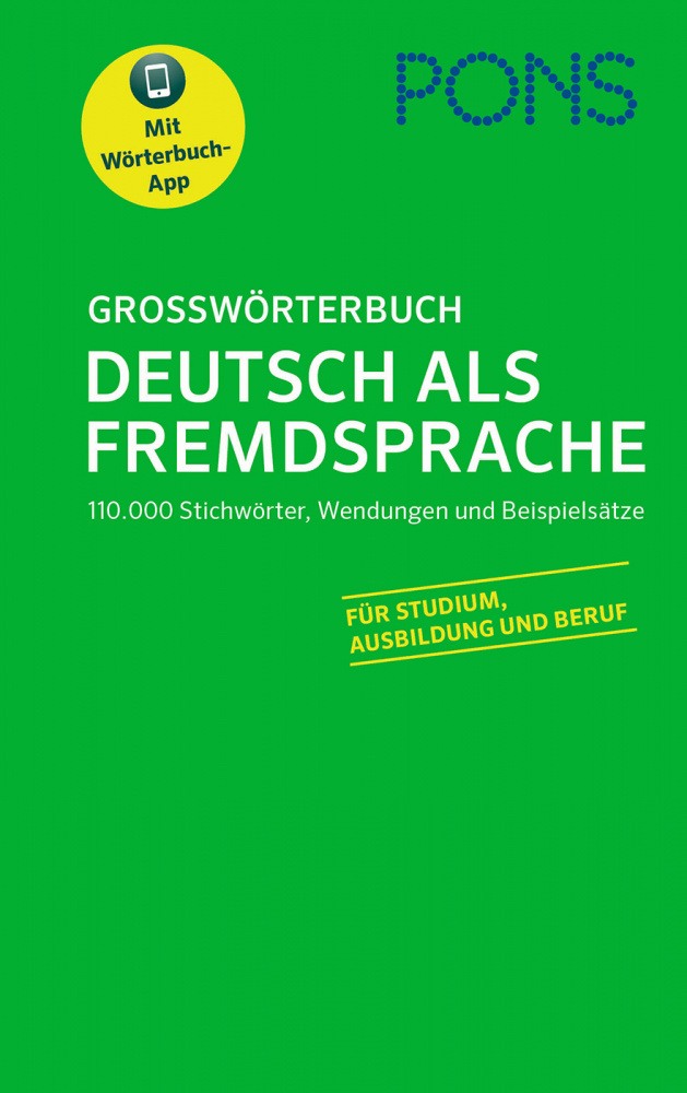 

Книга PONS Grossworterbuch Deutsch als Fremdsprache mit Worterbuch-App