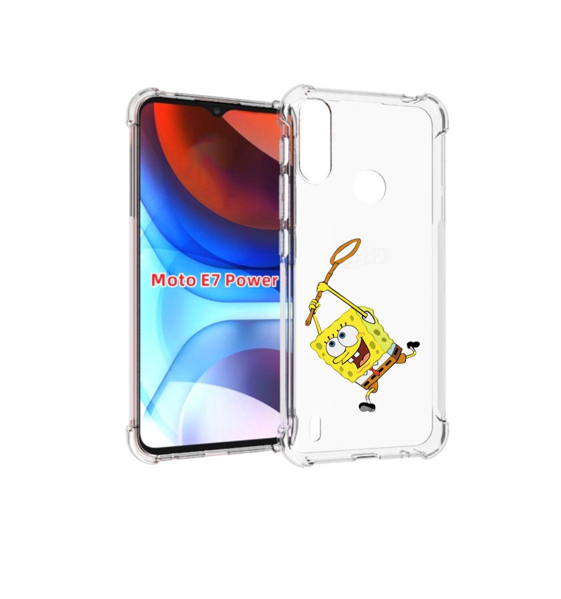 

Чехол MyPads спанчбоб-с-сочком для Motorola Moto E7 Power, Прозрачный, Tocco