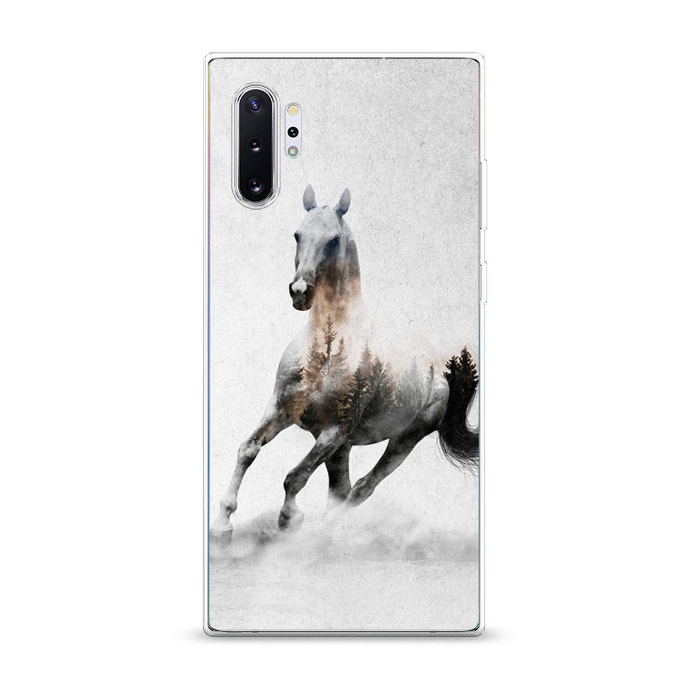 

Чехол Awog на Samsung Galaxy Note 10 Plus "Лошадь лес", Разноцветный, 28550-2