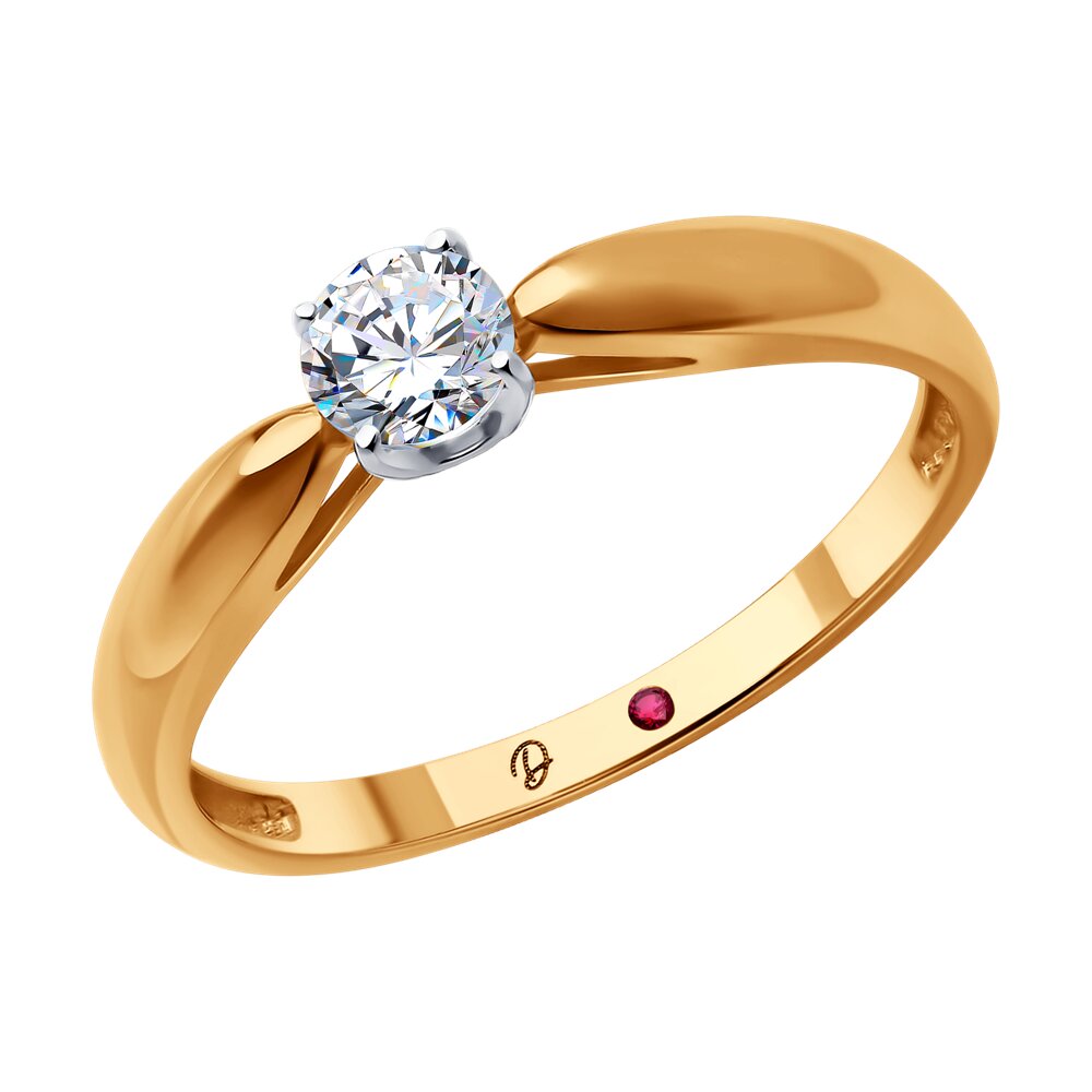 

Кольцо из красного золота р. , Diamant 51-210-02479-1, бриллиант искусственный\рубин, 51-210-02479-1