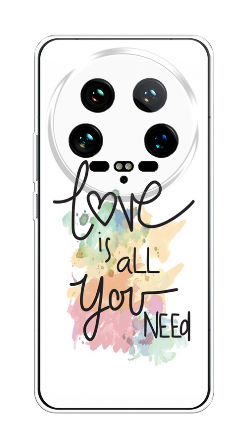 

Чехол на Xiaomi 14 Ultra "Love is all you need", Белый;черный;зеленый, 321850-1