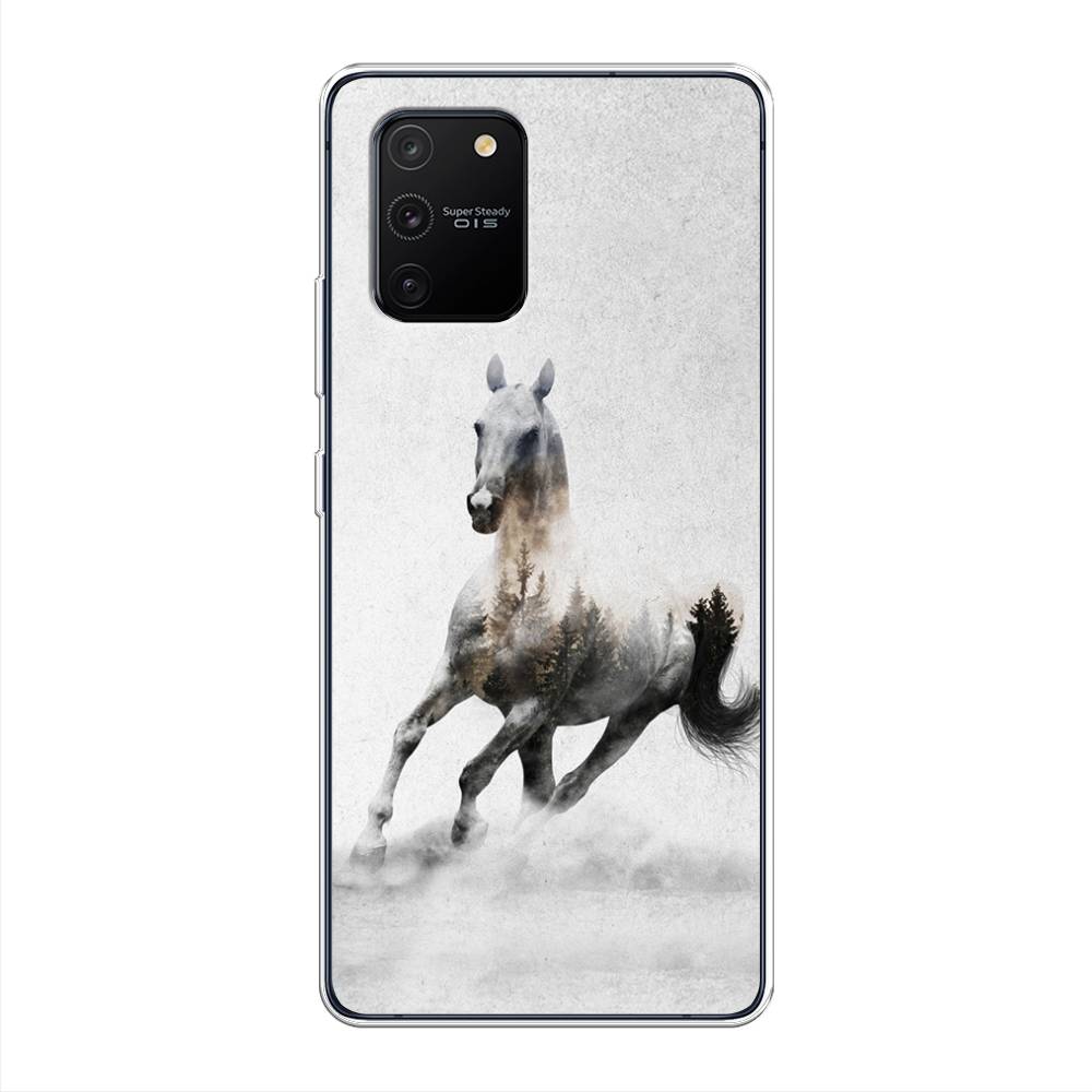 

Чехол Awog на Samsung Galaxy A91/S10 Lite "Лошадь лес", Разноцветный, 29950-2