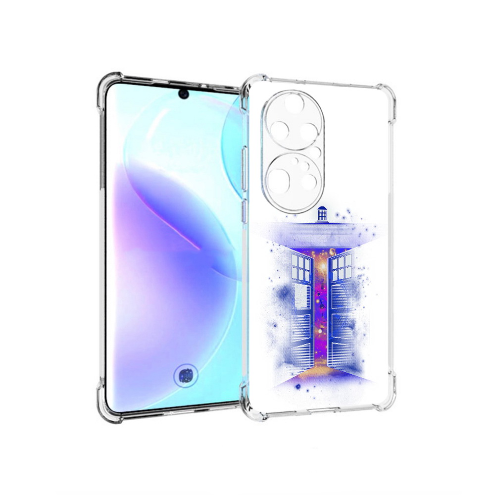 

Чехол MyPads Tocco для Huawei P50 Pro фиолетовый уголок абстракция, Прозрачный, Tocco