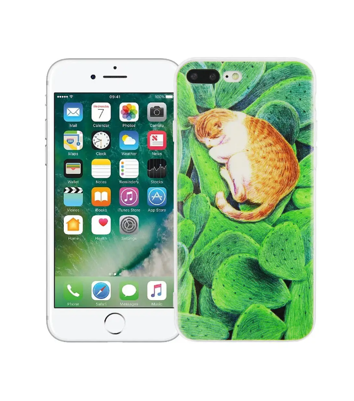 

Чехол Kawaii Factory для iPhone 7 Plus/8 Plus Спящий котик, Чехол для iPhone 7 Plus/8 Plus Спящий котик