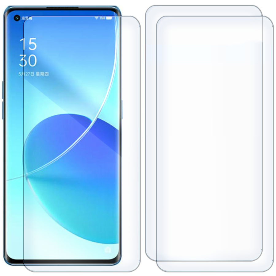 

Комплект из 3-x защитных гибридных стекол для OPPO Reno 6