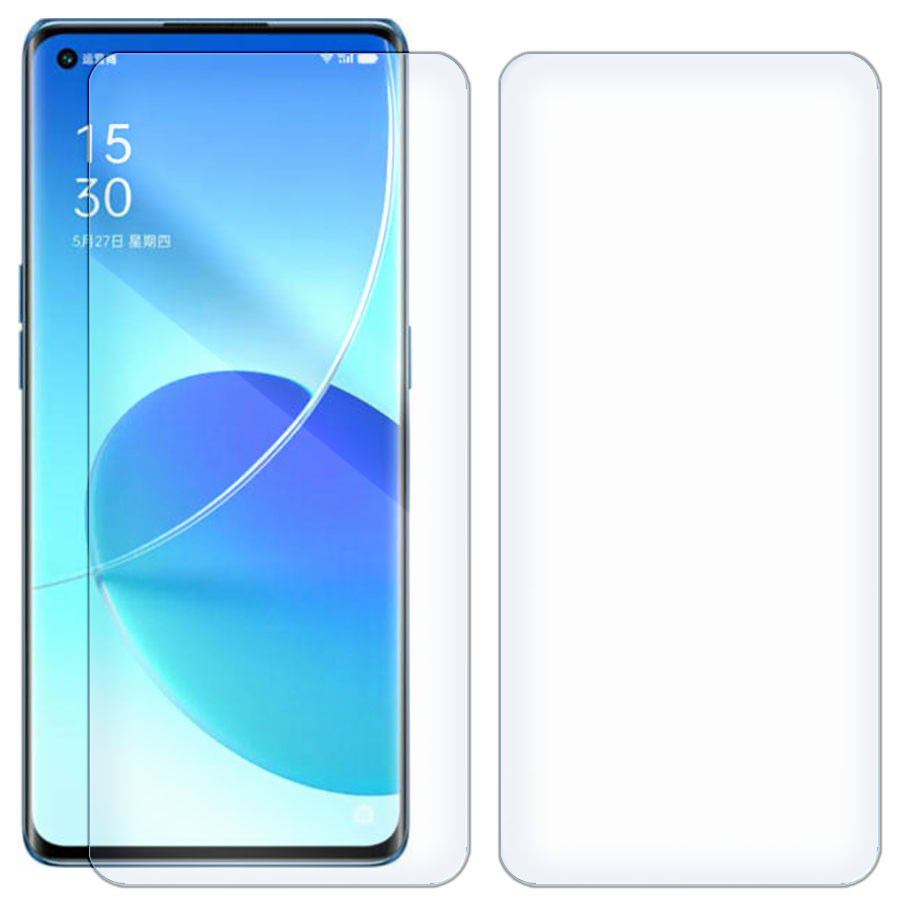 Комплект из 2-x защитных гибридных стекол для OPPO Reno 6