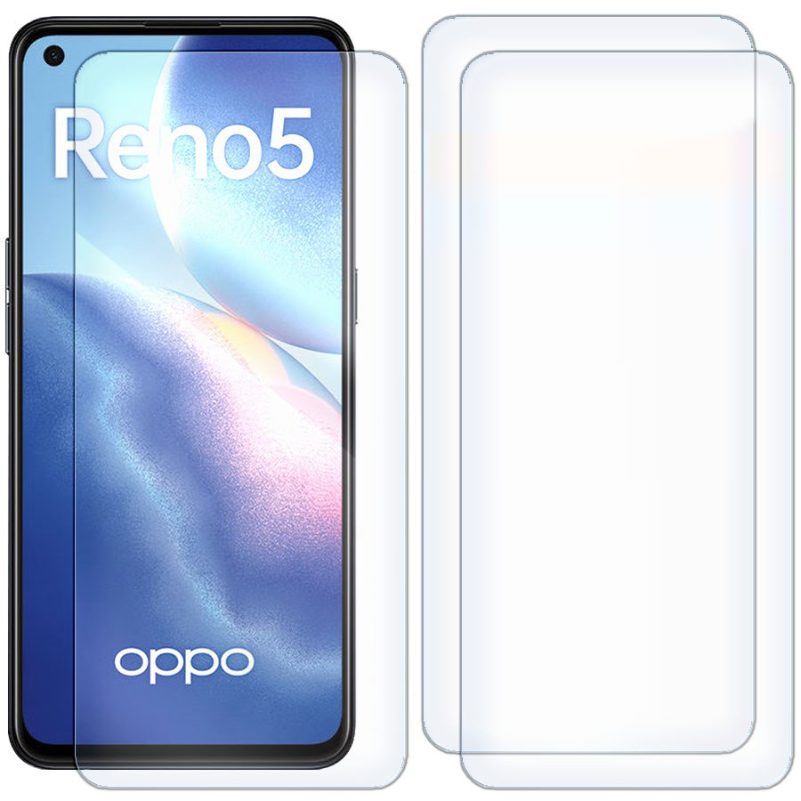

Комплект из 3-x защитных гибридных стекол для OPPO Reno 5