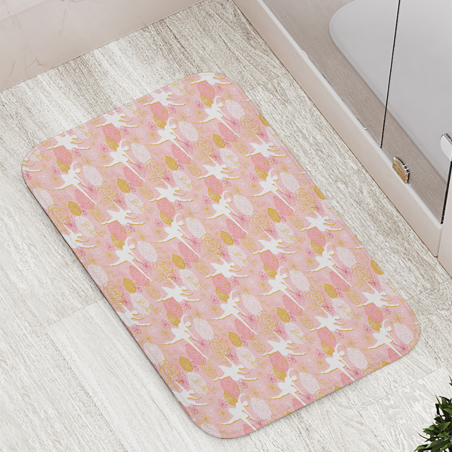 

Коврики для ванной и туалета bath_92527 Балерина и цветы JoyArty, Балерина и цветы