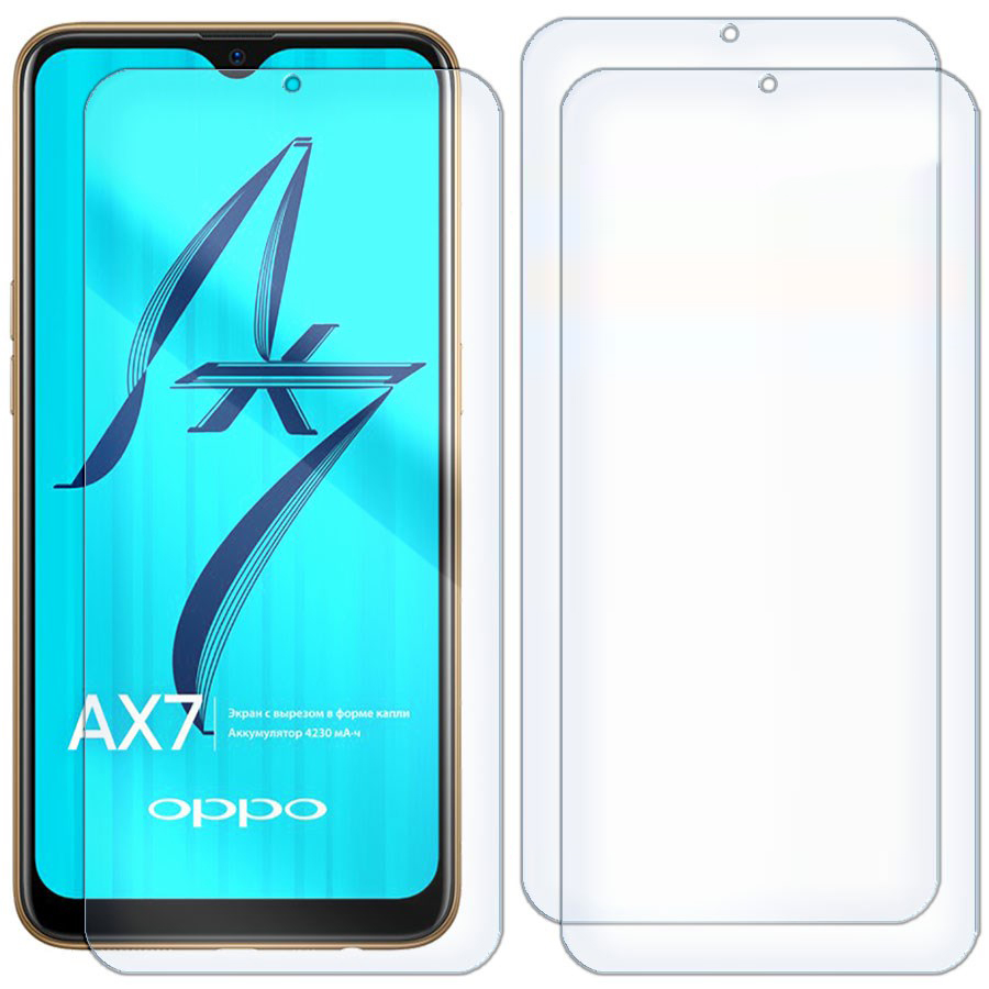 

Комплект из 3-x защитных гибридных стекол для OPPO AX7 / A5s