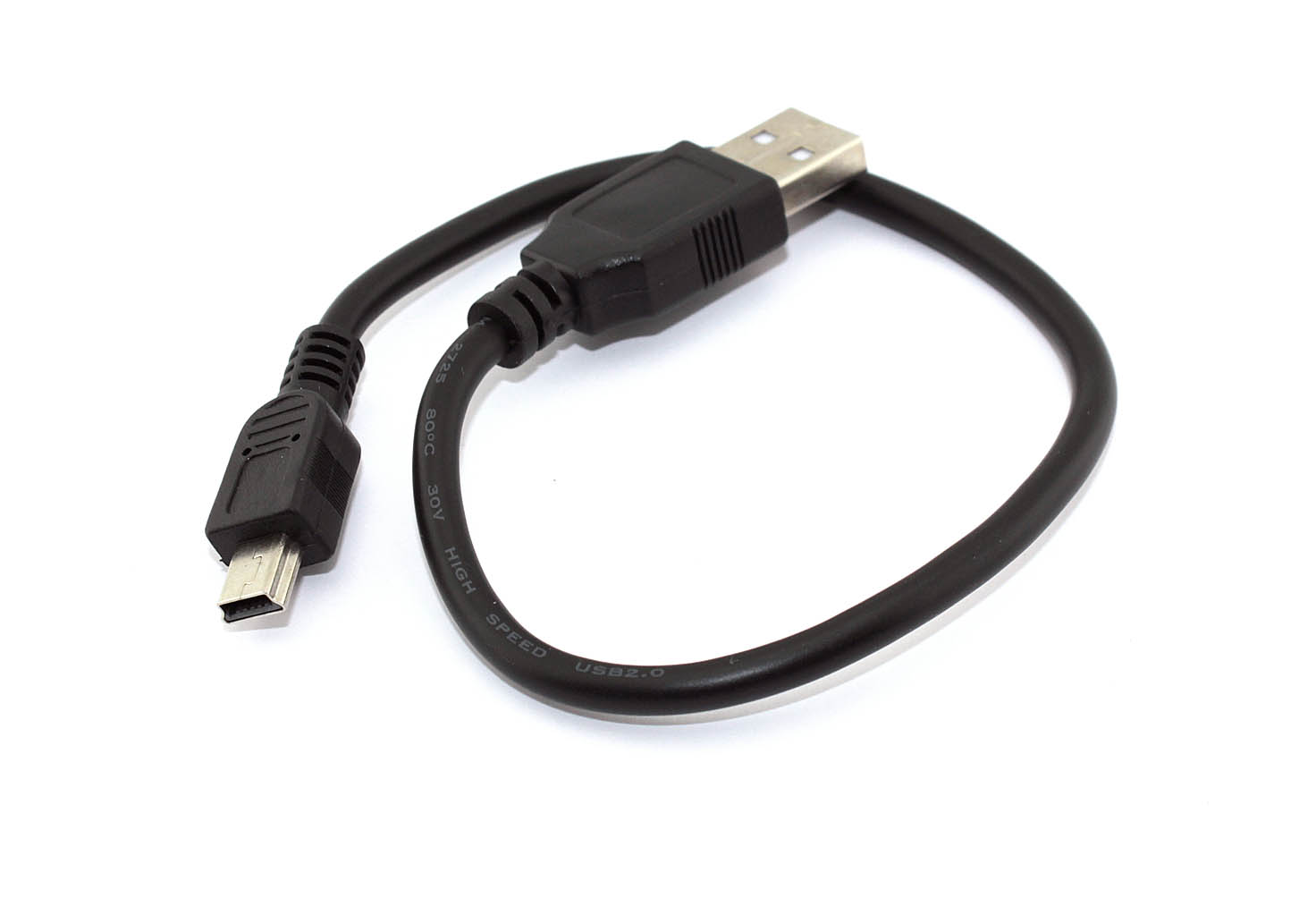 Кабель USB Type A на Mini USB прямой 0,25 м