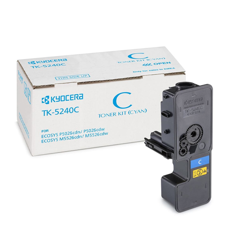 Тонер-картридж для Kyocera Ecosys P5026cdn/P5026cdw/M5526cdn/M5526cdw TK-5240C cyan 3K  (E