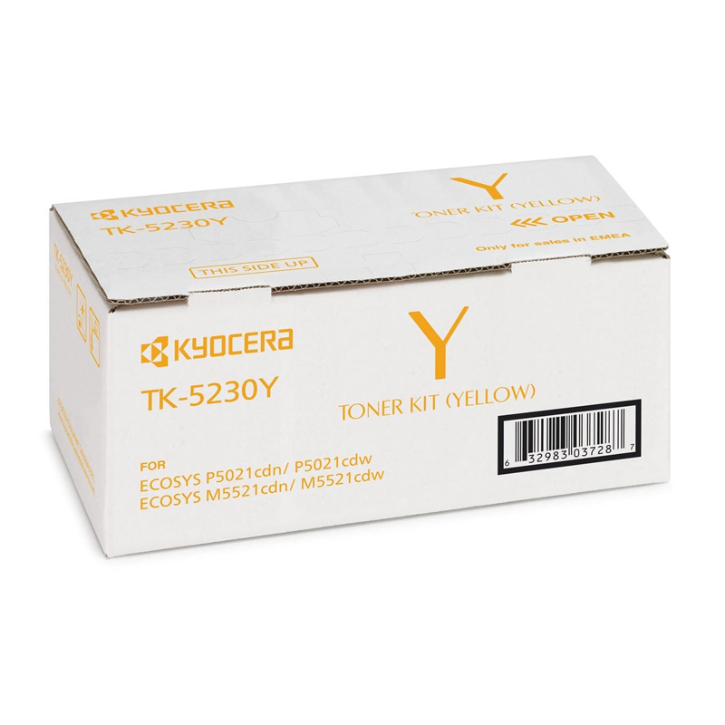 Тонер-картридж для Kyocera Ecosys P5021cdn/P5021cdw/M5521cdn/M5521cdw TK-5230Y yellow 2.2K