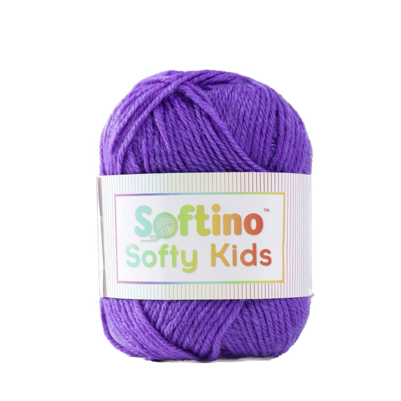 

Пряжа 100% акрил "Softy Kids" 90м ±5м 50 гр цвет сине-фиолетовый
