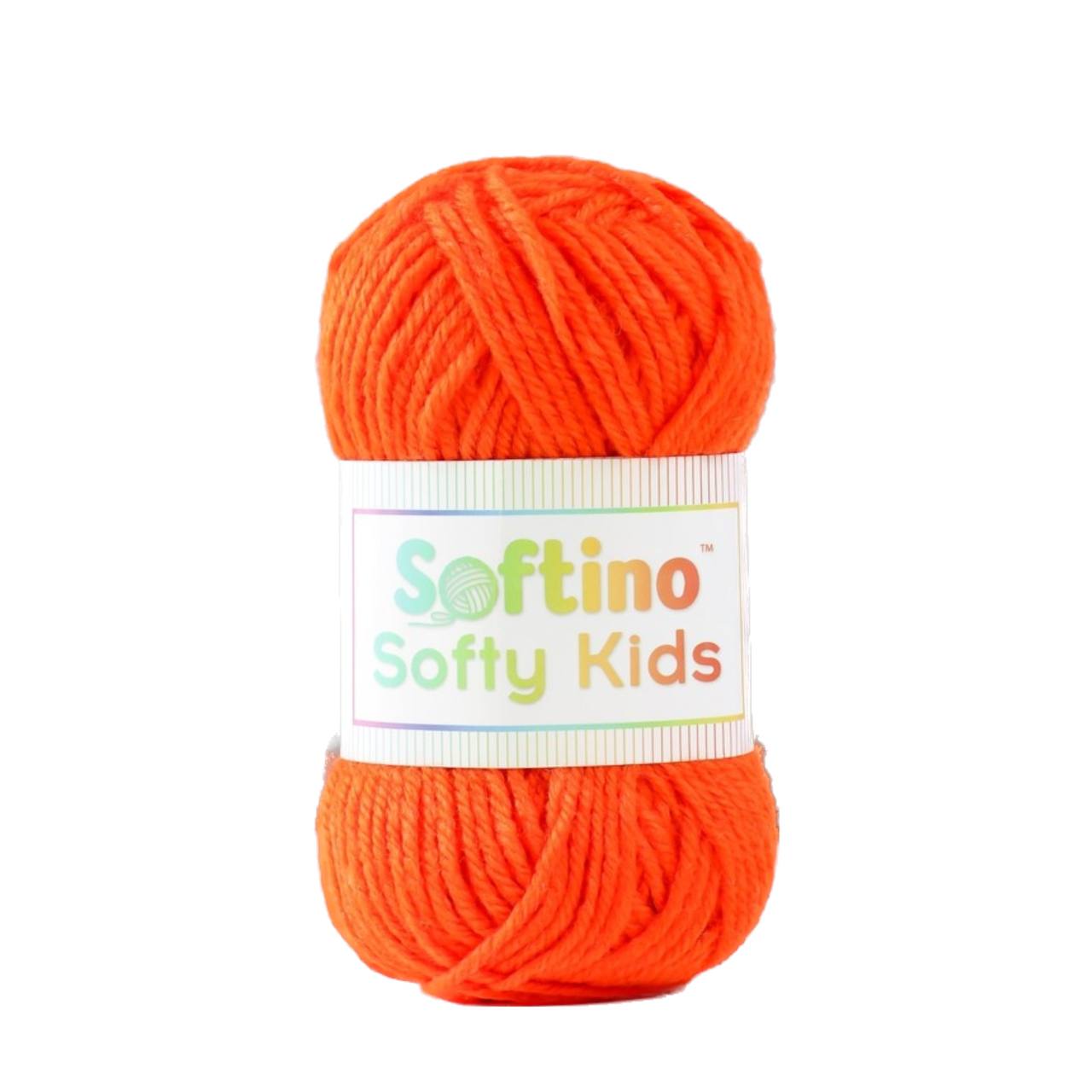 

Пряжа 100% акрил "Softy Kids" 90м ±5м 50 гр цвет 07 морковный, Оранжевый