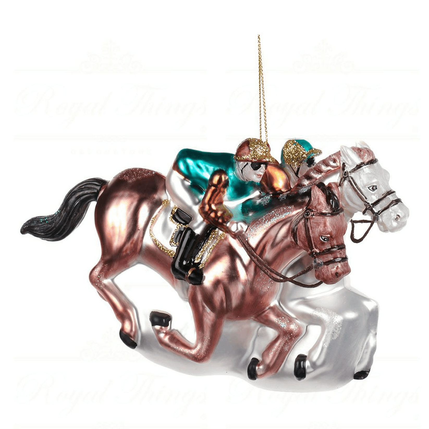 Елочная игрушка Goodwill Скаковые лошади 16 см разноцветный 1 шт.