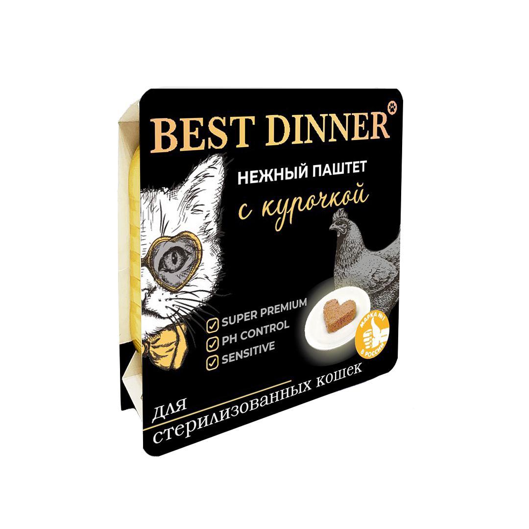 

Консервы для кошек Best Dinner курица 14 шт по 100 г