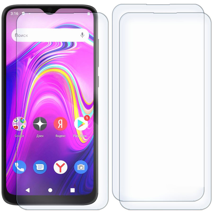 

Комплект из 3-x защитных гибридных стекол для Inoi 7 2020