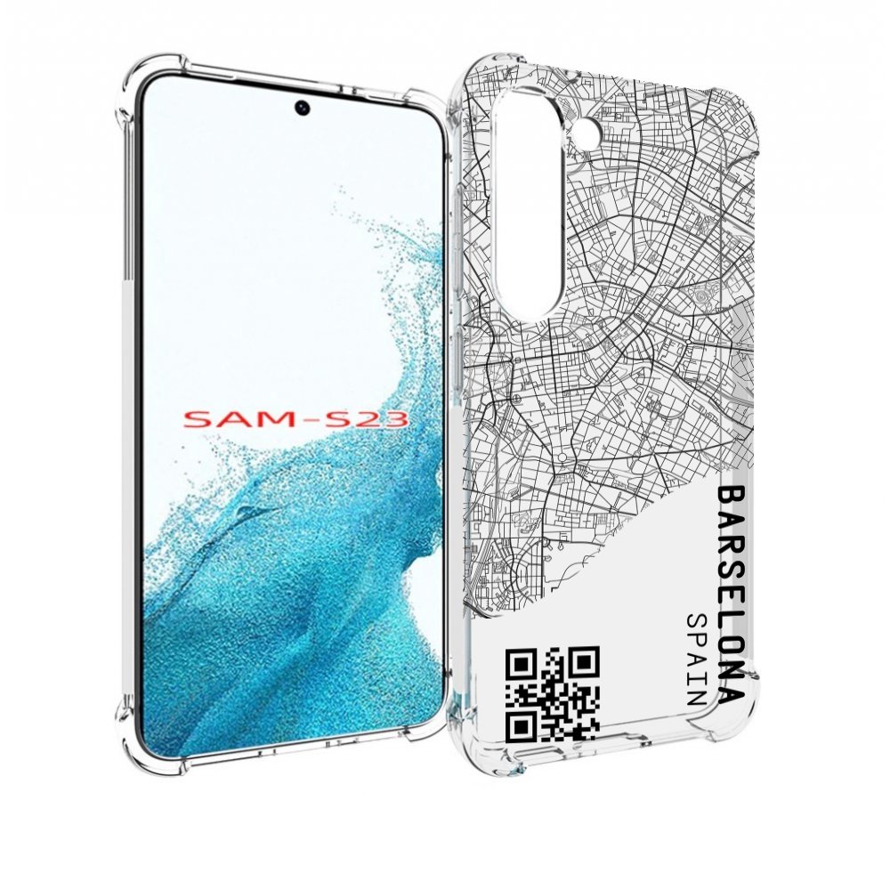 

Чехол MyPads схема-барселона для Samsung Galaxy S23, Прозрачный, Tocco